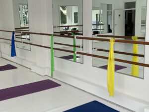 Heller Tanzraum in Mainz-Gonsenheim mit Ballettstange für Barre-Workout
